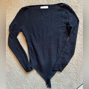 Abercrombie & Fitch Black Boat Neck Sweater